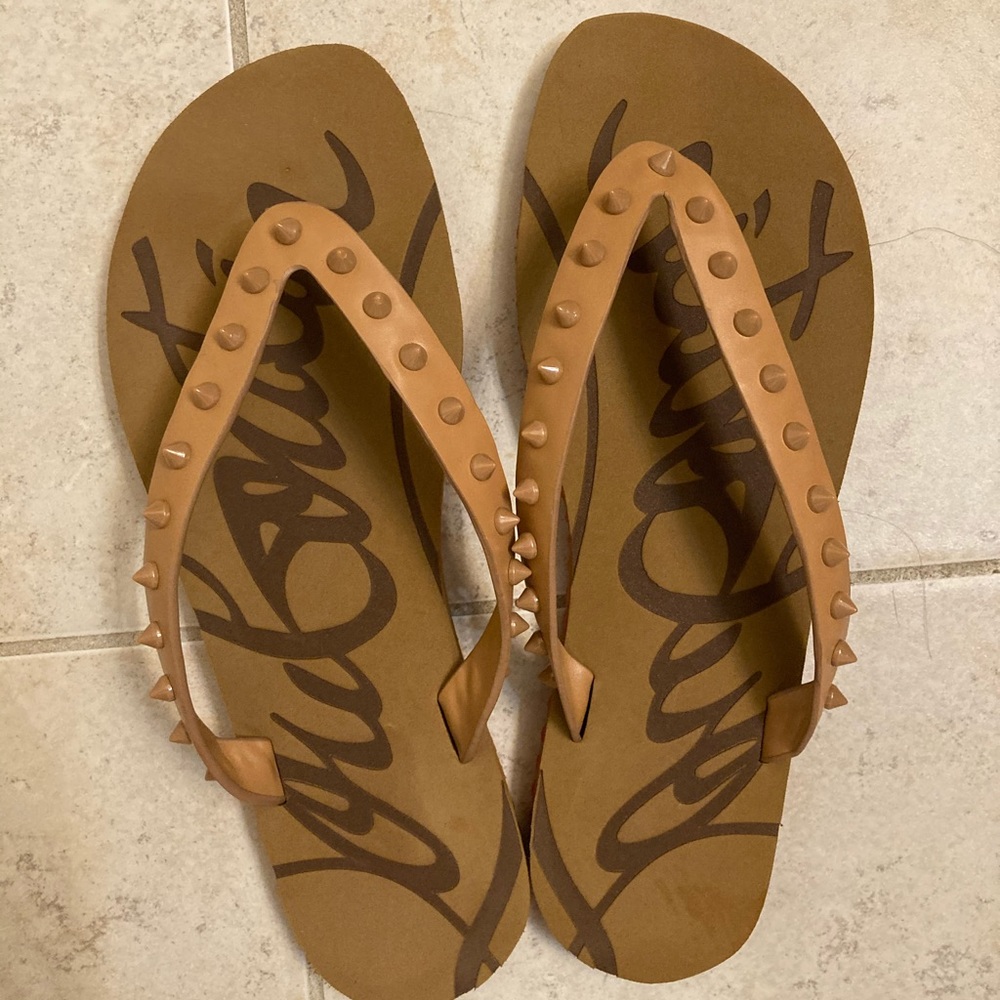 Studded Casual Style Flip Flops PVC Size 7